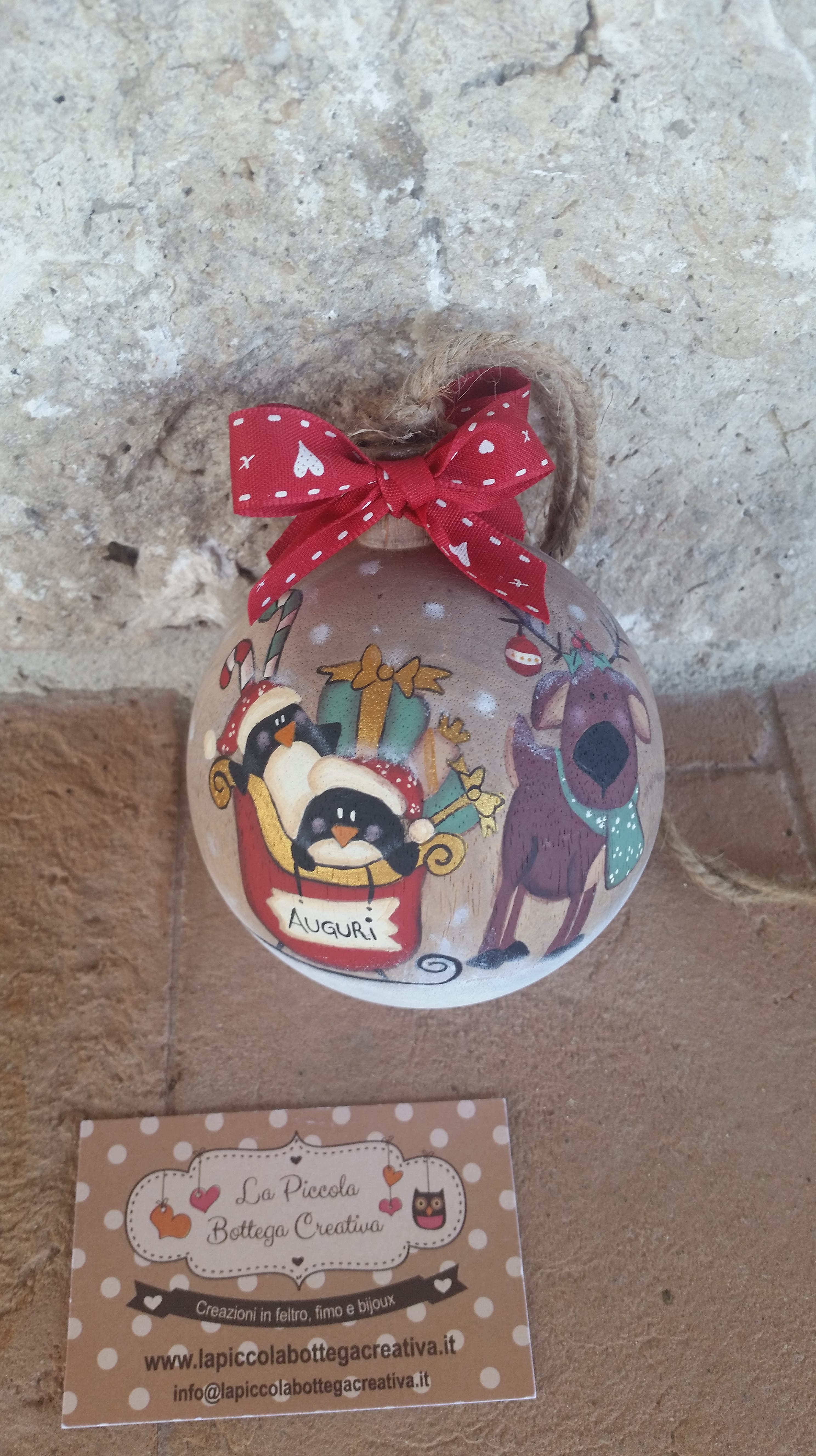 sfera di natale country painting